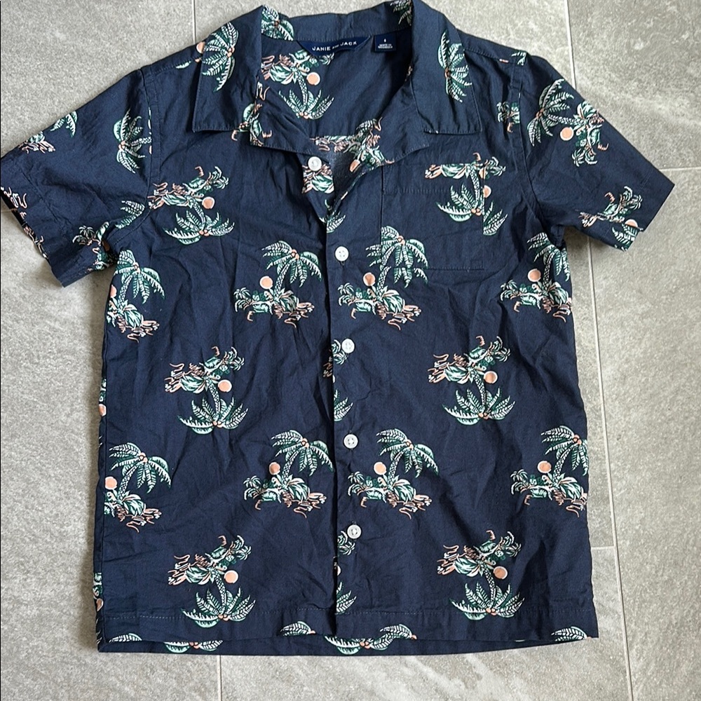 Janie and Jack Blue Casual Button Down Shirt